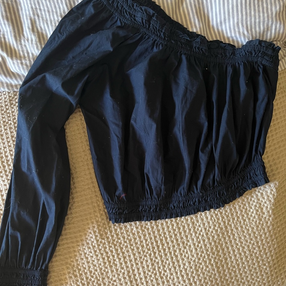 Navy Blue FREE PEOPLE ONE SLEEVED